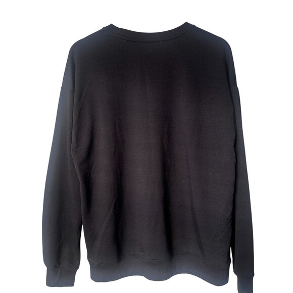 Philosophy Very Merry Sequin Black Sweatshirt Pullover Top Women's Medium - Picture 3 of 8